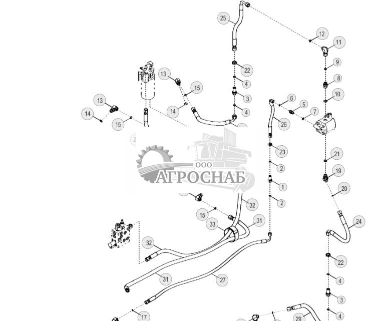 Гидравлические линии привода реверсивного вентилятора (без байпасной линии) - ST330 74.jpg